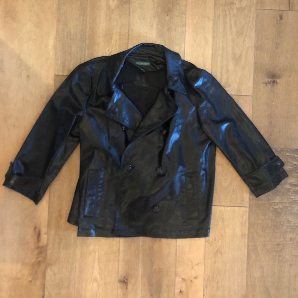 Lauren Jean Co black faux leather jacket. Size XL